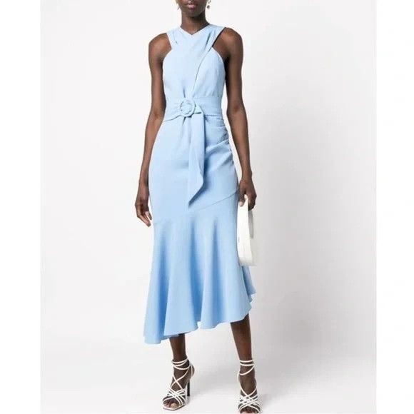 Sachin & Babi NWT Naomi Halter Midi Dress in Chambray Blue MSRP $650 - Picture 4 of 6